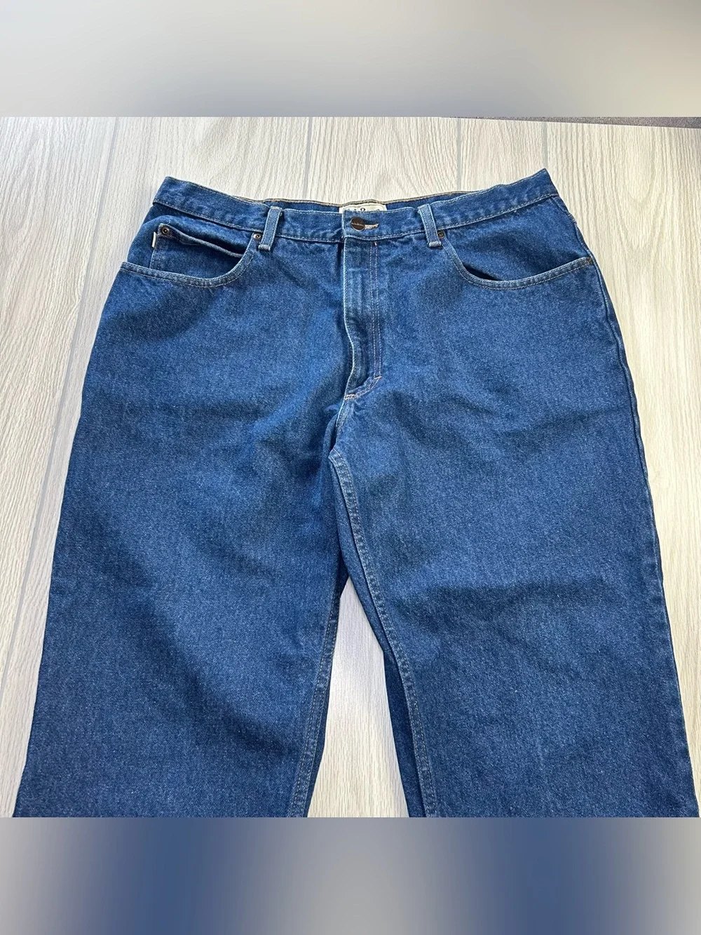 L.L. Beans Jeans Men’s 37X29 Blue Denim Natural Fit Straight Leg 100% Cotton